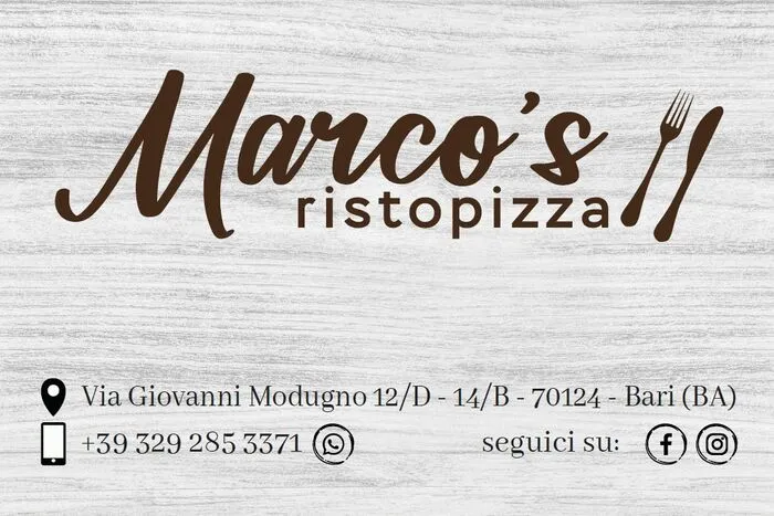 Foto dal sito di Marco's Ristorante Pizzeria